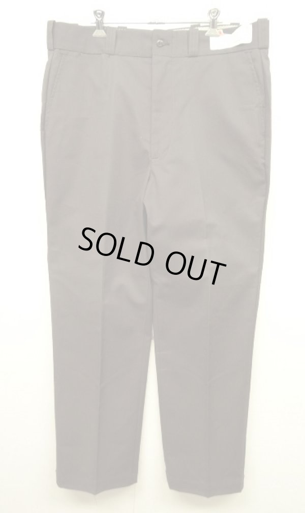 画像1: 80'S UNKNOWN "PERMA-PREST" ワークパンツ フラッシャー付き ブラウン (DEADSTOCK)