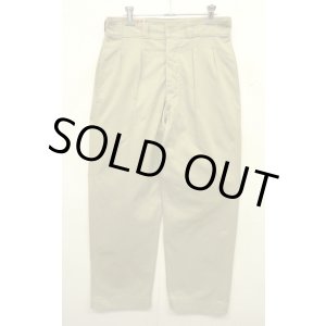 画像: 60'S フランス軍 M52 プリーツ入り チノパンツ BEIGE 21 (VINTAGE)