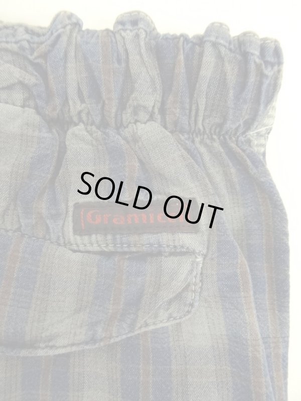 画像6: 90'S GRAMICCI 旧ロゴ プリーツ入り ベルト付き ショーツ インディゴ/チェック柄 USA製 (VINTAGE)