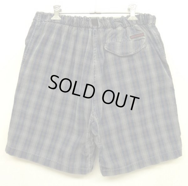 画像5: 90'S GRAMICCI 旧ロゴ プリーツ入り ベルト付き ショーツ インディゴ/チェック柄 USA製 (VINTAGE)