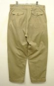 画像4: 60'S フランス軍 M52 プリーツ入り チノパンツ BEIGE 33 (VINTAGE)