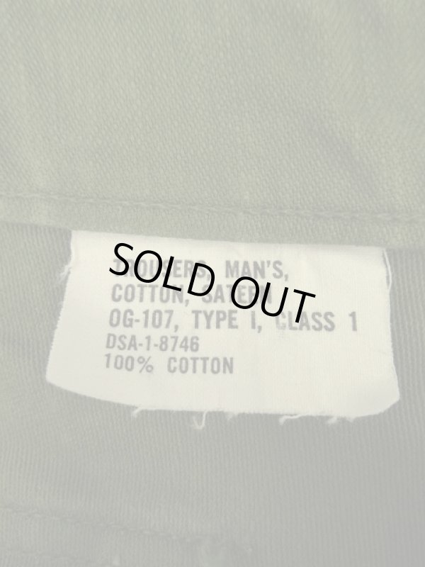 画像2: 60'S アメリカ軍 US ARMY "OG107" コットンサテン 平ボタン ベイカーパンツ W38L31 (VINTAGE)