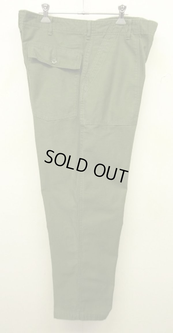 画像5: 60'S アメリカ軍 US ARMY "OG107" コットンサテン 平ボタン ベイカーパンツ W38L31 (VINTAGE)