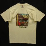 画像: 90'S BETSY BOWEN "POND" シングルステッチ  半袖 Tシャツ ナチュラル USA製 (DEADSTOCK)