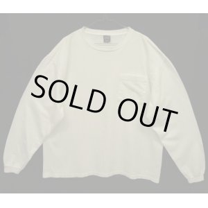 画像: 90'S PATAGONIA 黒タグ オーバルロゴ刺繍 長袖 ポケット付きTシャツ ホワイト USA製 (VINTAGE)