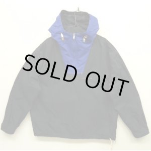 画像: J.CREW ALWAYS 切り替え コットン アノラックパーカー ブルー/ブラック (USED)