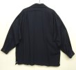 画像2: 90'S RALPH LAUREN レーヨン フラップ付きポケット 長袖 オープンカラーシャツ ネイビー (VINTAGE)