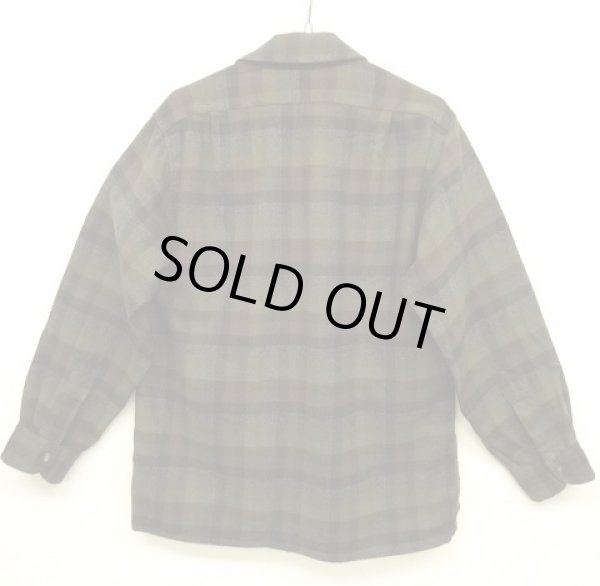 画像2: 60'S PENDLETON "BOARD SHIRT" ウール オープンカラーシャツ チェック柄 USA製 (VINTAGE)