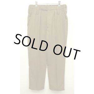 画像: イギリス軍 BRITISH ARMY "BARRACK DRESS" プリーツ入り ウール ドレスパンツ BROWN (DEADSTOCK)