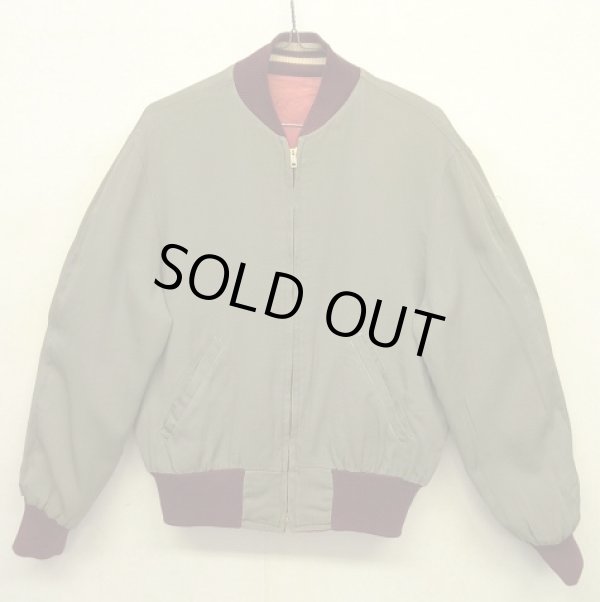 画像5: 50'S RELIANCE リバーシブル サテン/コットン スーベニアジャケット CONMARジップ (VINTAGE)