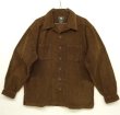 画像1: 90'S RRL 初期 三ツ星タグ 太畝コーデュロイ オープンカラーシャツ BROWN (VINTAGE)