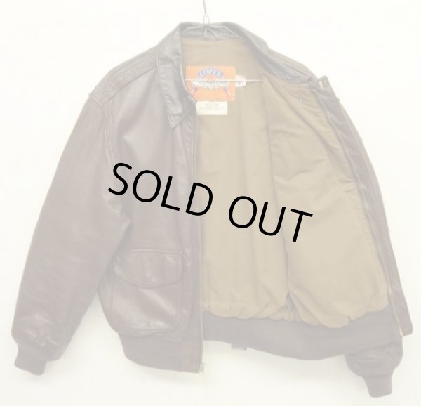 画像2: 90'S COOPER SPORTSWEAR "A-2" レザー フライトジャケット ブラウン USA製 (VINTAGE)