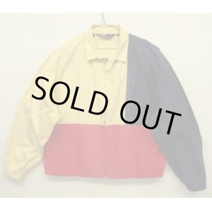 画像: 90'S RALPH LAUREN 三角タグ コットン カラーブロック ドリズラージャケット (VINTAGE)