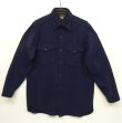 画像1: 50'S LL Bean 筆記体黒タグ ウール CPOシャツ NAVY (VINTAGE)