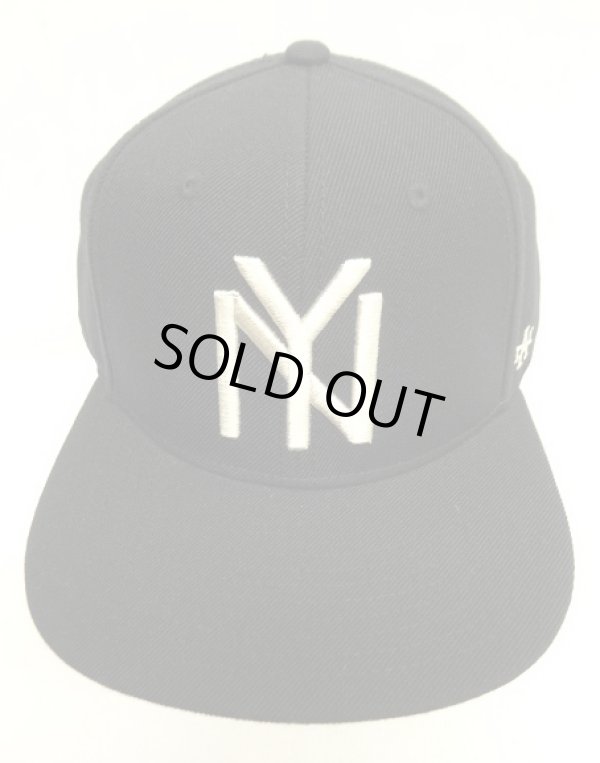 画像2: AMERICAN NEEDLE "NEW YORK BLACK YANKEES" ウール フラットバイザー ベースボールキャップ BLACK (NEW)