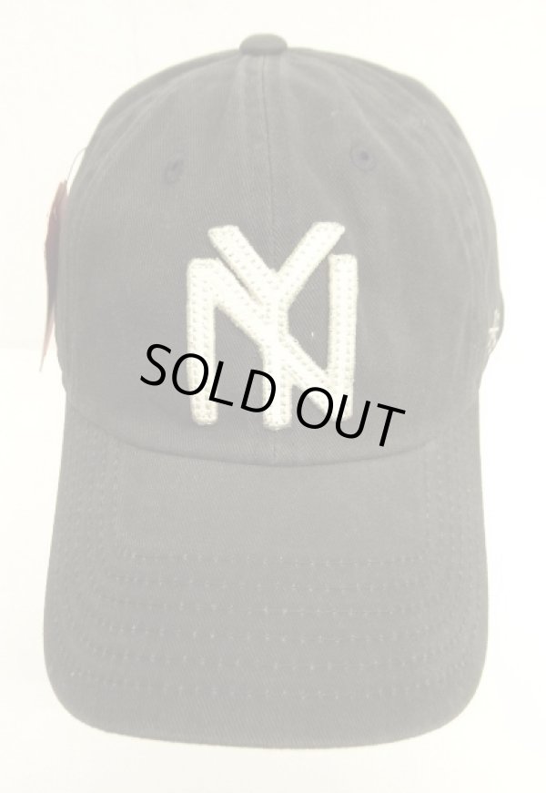 画像2: AMERICAN NEEDLE "BLACK YANKEES" コットン ベースボールキャップ WASHED BLACK (NEW)