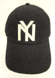 画像2: AMERICAN NEEDLE "NEW YORK BLACK YANKEES" ウール ベースボールキャップ CHARCOAL (NEW)