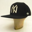 画像1: AMERICAN NEEDLE "NEW YORK BLACK YANKEES" ウール フラットバイザー ベースボールキャップ BLACK (NEW)