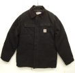 画像1: 80'S CARHARTT 裏地キルティング ダックジャケット ブラック USA製 (VINTAGE)