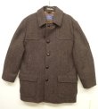 画像1: 80'S PENDLETON ヘリンボーンウールコート ブラウン USA製 (VINTAGE)