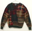 画像1: 90'S RALPH LAUREN パッチワーク柄 ハンドニット セーター (VINTAGE)