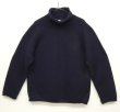 画像1: 90'S J.CREW 旧タグ ウール ロールネックセーター NAVY (VINTAGE)