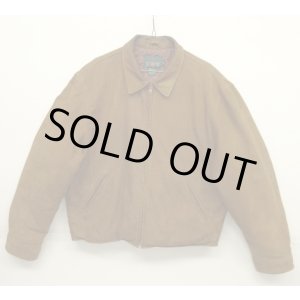 画像: 90'S J.CREW 旧タグ 裏地キルティング レザードリズラージャケット BROWN (VINTAGE)