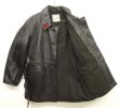 画像2: JACQUIN フランス レザー ファイヤーマンコート ベルト付き BLACK (VINTAGE)