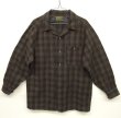 画像1: 60'S PENDLETON "SIR PENDLETON" 片ポケ ウール オープンカラーシャツ オンブレチェック (VINTAGE)