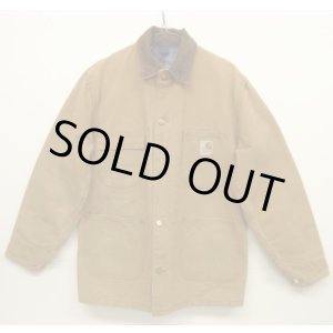 画像: 70'S CARHARTT プリントタグ 裏地ブランケット ダックジャケット ブラウン USA製 (VINTAGE)