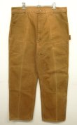 画像1: 70'S CARHARTT ダブルニー ダックパンツ ブラウン 42TALONジップ (VINTAGE)