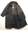 画像2: 90'S BARBOUR 3クレスト 旧タグ "BURGHLEY" オイルドコート NAVY イングランド製 (VINTAGE)