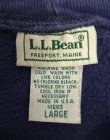 画像2: 80'S LL Bean 前Vガゼット付き クルーネック スウェットシャツ ネイビー USA製 (VINTAGE)