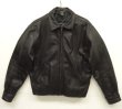 画像1: 90'S J.CREW 旧タグ 裏地キルティング レザードリズラージャケット BLACK (VINTAGE)