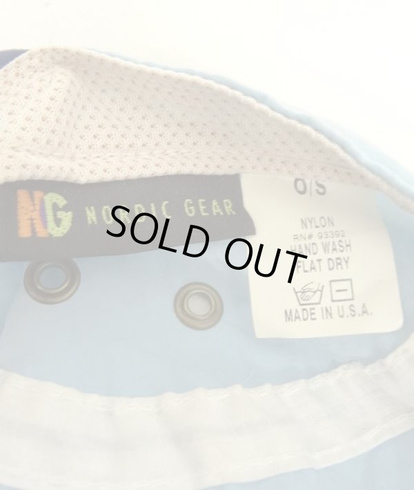 画像6: 90'S NORDIC GEAR "SUPPLEX NYLON" ロングビル キャップ サックスブルー USA製 (DEADSTOCK)