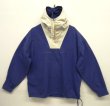 画像1: 90'S J.CREW 旧タグ 切り替え コットン アノラックパーカー NAVY/WHITE (VINTAGE)