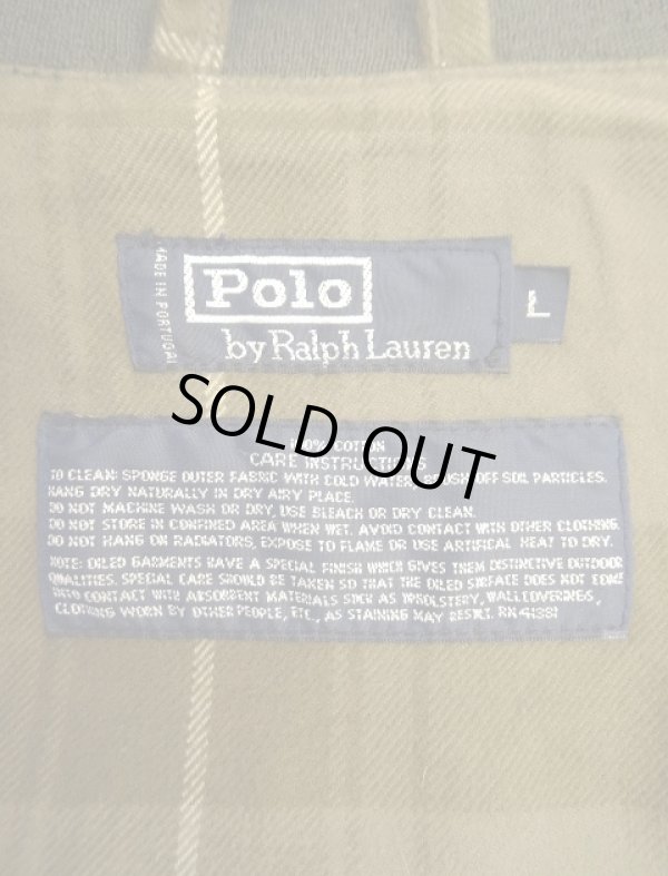 画像2: 90'S RALPH LAUREN ワックスコットン タンカースジャケット カーキ ポルトガル製 (VINTAGE)