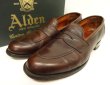 画像1: ALDEN 9694F カーフレザー ローファー ダークブラウン USA製 箱付き (USED)