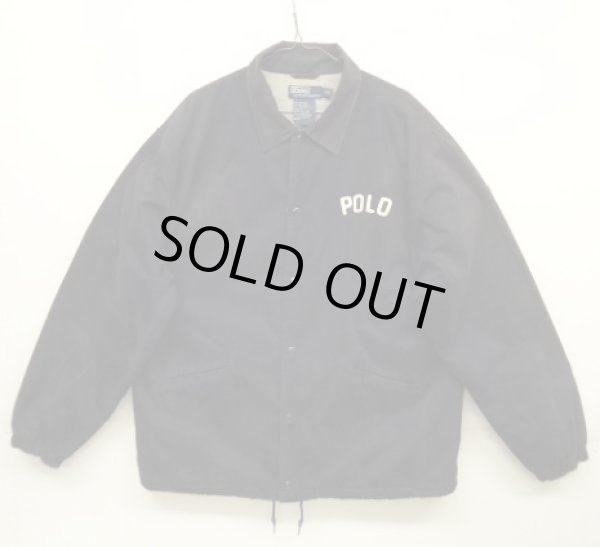 画像1: 90'S RALPH LAUREN 裏地付き コーチジャケット DK NAVY (VINTAGE)