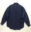 画像2: 90'S RALPH LAUREN シルク100% 長袖 BDシャツ ネイビー USA製 (VINTAGE)