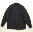 画像3: 90'S RALPH LAUREN "STEWARD" レーヨン 長袖 オープンカラーシャツ ブラック/チョークストライプ (VINTAGE)