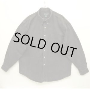 画像: 90'S J.CREW 旧タグ デニム ３点留め BDシャツ ブラック USA製 (VINTAGE)
