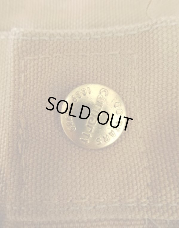 画像4: 80'S CARHARTT 100周年タグ 裏地付き ダックパンツ ブラウン USA製 (VINTAGE)