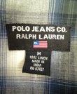 画像2: 00'S RALPH LAUREN "POLO JEANS" リネン オープンカラーシャツ オンブレチェック (DEADSTOCK)