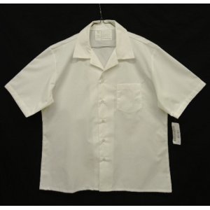 画像: アメリカ軍 "GENERAL PURPOSE SMOCK" 半袖 オープンカラーシャツ ホワイト (DEADSTOCK)