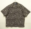 画像1: 90'S RALPH LAUREN "CLAYTON" コットン 半袖 オープンカラーシャツ ブラックベース ドラゴン柄 (VINTAGE)