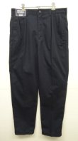 画像1: 90'S RALPH LAUREN "ANDREW PANT" ツープリーツ チノパンツ NAVY (DEADSTOCK)