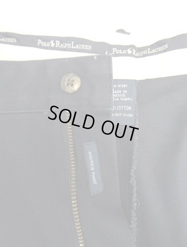 画像2: 90'S RALPH LAUREN "ANDREW PANT" ツープリーツ チノパンツ NAVY (DEADSTOCK)