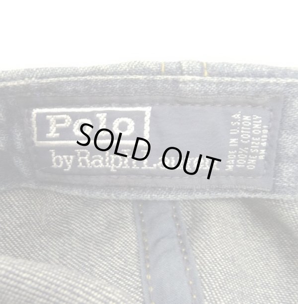 画像6: 90'S RALPH LAUREN デニム トラッカーキャップ インディゴ USA製 (VINTAGE)