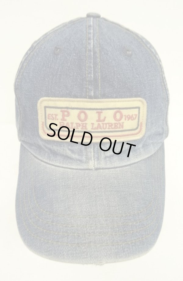 画像2: 90'S RALPH LAUREN デニム トラッカーキャップ インディゴ USA製 (VINTAGE)